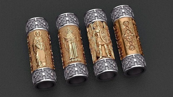 ortodoks sharm tüp deri İp Ayarlamak kordon din boncuklar altın yazdırılabilir erkek takı Hıristiyan kolye bilezik Zincir bilezikler kolyeler anne Tanrının annesi 3d print model - Mito3D