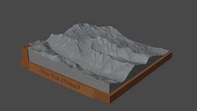 oscar pico montaña paisaje volcán terreno ambiente naturaleza fotogrametría elevación dem Ciencias 3d print model - Mito3D