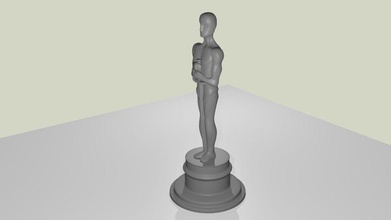 oscar statua trofeo 3d modello stampa stampa stampabile pulito maglia premio moda sfida arte sculture 3d print model - Mito3D