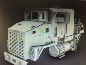 oshkosh m1070 army tank stl rc truck military vehicle haedbody 324mmwheelbase hobby diy automotive hand 3d print model - Mito3D