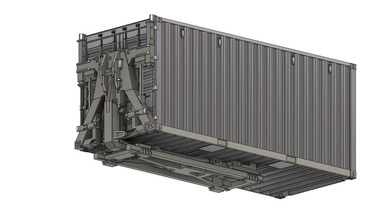 oshkosh pls véhicule camion militaire machine cargaison récipient mécanique loisir diy automobile 3d print model - Mito3D