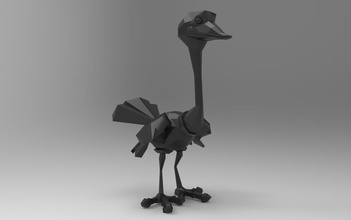 ostrich games-toys animals toys 3d print model free games 3d print model - Mito3D