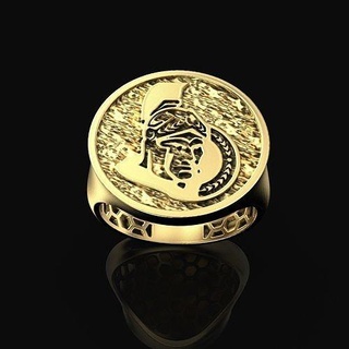 Ottawa senadores sello anillos 3dm stl hockey regalos joyería joya oro plata diamante anillo bebé fiesta Boda Moda blanco dedo libra esterlina 3d print model - Mito3D