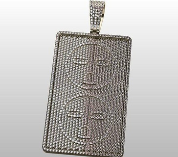 sortie pendentif glace conception diamants prise Puissance 3d argent luxe bijoux pendentifs 3d print model - Mito3D