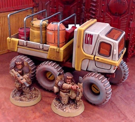 outpost utility truck - 28mm sci-fi scifi vehicle warhammer40k wargaming 3dprint games toys game accessories fdm 3D print model - Mito3D