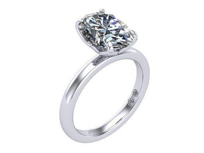 ov tulip solitaire ring diamond golden silver jewelry rings 3d print model - Mito3D