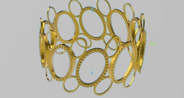 ovale braccialetto stl verificato gioielleria stampabile diamante squillare moda prototipazione 3d cad elegante design moderno ciondoli 3d print model - Mito3D