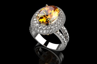 découpe ovale gemone bague diamants bijoux or le diamant d'argent de l'anneau antique en rétro anneau mode la livre sterling l'engagement brillant beauté les anneaux 3d print model - Mito3D
