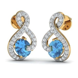 oval diamante brincos jóias joalheria jóia brinco precioso argola jewel3d vihad3d 3d print model - Mito3D