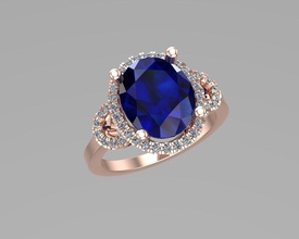 ovale diamant anneaux d'or nn099 bijoux de forme or les l'anneau le d'argent platine cadeaux présente jeunes filles femmes d'anniversaire anniversaire anniversaires l'engagement luxe spécial base 3d print model - Mito3D