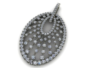 ovale pendentif diamant bijoux le bracelet de l'anneau saphir blanc or la livre sterling d'argent l'engagement mariage cad imprimable 3d conception boucle d'oreille grand bon mode caractère l'homme vêtements bague en anneau pendentifs 3d print model - Mito3D