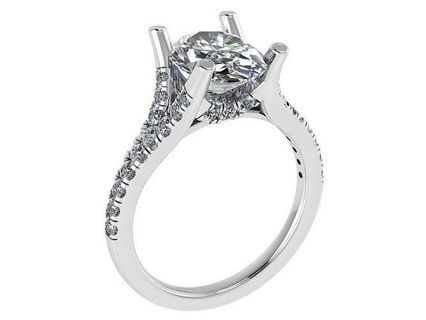 oval diamante anillo 1334 oro pavimentar joyería joya plata fabricación Moda diseño compromiso imprimible libra esterlina pulsera cubano arete collar colgante pendiente anillos 3d print model - Mito3D