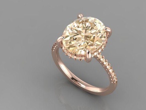 Oval Diamant Ring acessorios Mode 3d Matrix Schmuck Gold Designer Golddesigner JewelleryDesigner Juwel Nashorn einfach Verschmelzung Trend Modell einstellen Ringe 3d print model - Mito3D