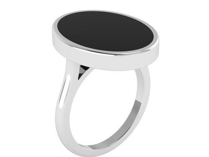 oval esmalte anillo 1161 oro diamante pavimentar joyería joya plata fabricación Moda diseño compromiso imprimible libra esterlina pulsera cubano arete collar colgante pendiente anillos 3d print model - Mito3D