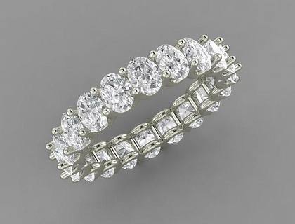 Oval Ewigkeit Neu Finger Größe Schmuck Band Frau Mädchen Mode Schönheit persönlich Juwel Diamant Gold Silber Ringe 3d print model - Mito3D