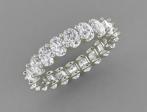 Oval Edelsteine Entität Band Schmuck Juwel Diamant Gelb Gold Frau Design Mode einzigartig wunderschönen Ringe 3d print model - Mito3D