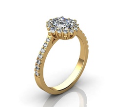 ovaler halo Diamant-Verlobungsring Schmuck ring diamond Hochzeit engagement Platin brillante Saphir Ringe 3d print model - Mito3D