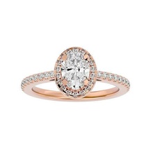 ovale alone solitario nozze Fidanzamento squillare 360 Visualizza gioielleria gruppo musicale womenring oro diamante anelli donne 3d print model - Mito3D