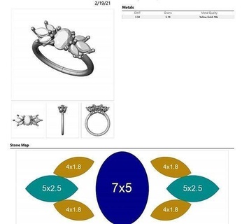 Oval Marquise Steine Ring Gold Luxus Schmuck wertvoll einstellen Kunst Juwel druckbar brillant Diamant Sterling Mode Schönheit Ringe 3d print model - Mito3D