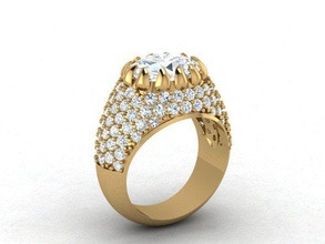 oval men ring jewelry gold rings 3d print model - Mito3D