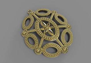 pendente ovale stampante 3d gioielli ciondolo la oro argento ciondoli 3d print model - Mito3D