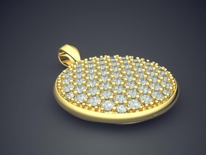 1692 oval elmas kolye takı altın mücevher yüzük düğün nişan parlak cad gem platin yazdırılabilir Gümüş detay tasarım 3d print model - Mito3D