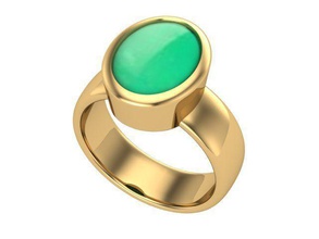 anillo ovalado la joyería de oro los diamantes plata lujo anillos 3d print model - Mito3D