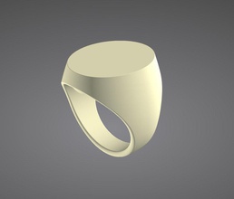 oval signet ring jewelry signetring gold silver mensring menssignet goldsignetring ovalsignetring ovalring rings 3d print model - Mito3D
