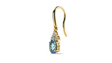 ovale orecchini in pietre gioielli gli le gemme jewllery 3d print model - Mito3D