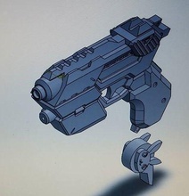 over watch police diva hand canon print 3d model pistol hobby diy other 3d print model - Mito3D