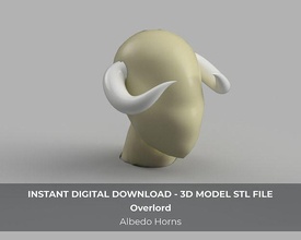 derebeyi albedo succubus iblis kostüm oyunu boynuz 3d model stl dosya moda 3d print model - Mito3D