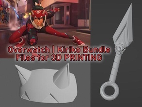 overwatch è bundle kunai kitsune maschera fascia per capelli cosplay giochi giocattoli gioco accessori 3d print model - Mito3D