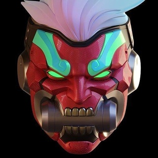 overwatch 2 cyberdémon genji motorisé casque stl cyber démon cosplay masque regarder loisir diy walsh3d bionique 3d print model - Mito3D