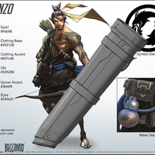overwatch hanzo cosplay - quiver games-toys costume blizzard games toys other 3d print model - Mito3D