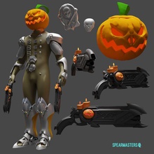 overwatch reaper citrouille armure de cosplay loisirs-bricolage la fête d'halloween passe-temps le bricolage hobby d'autres 3d print model - Mito3D