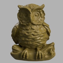 owl 3d print on branch branche foret arbre animal hiboux night art sculptures 3d print model - Mito3D