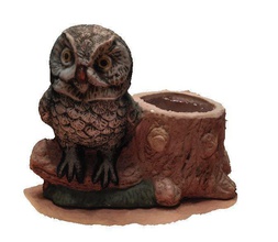 owl 3d planter art animal eule uhu stamp sculptures 3d print model - Mito3D