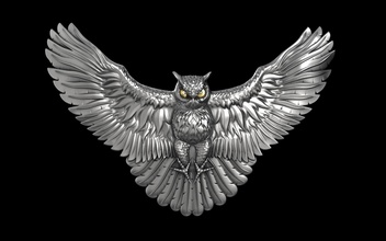 chouette attaques bijoux owl d'oiseaux de la plume l'aile griffe pendentifs 3d print model - Mito3D