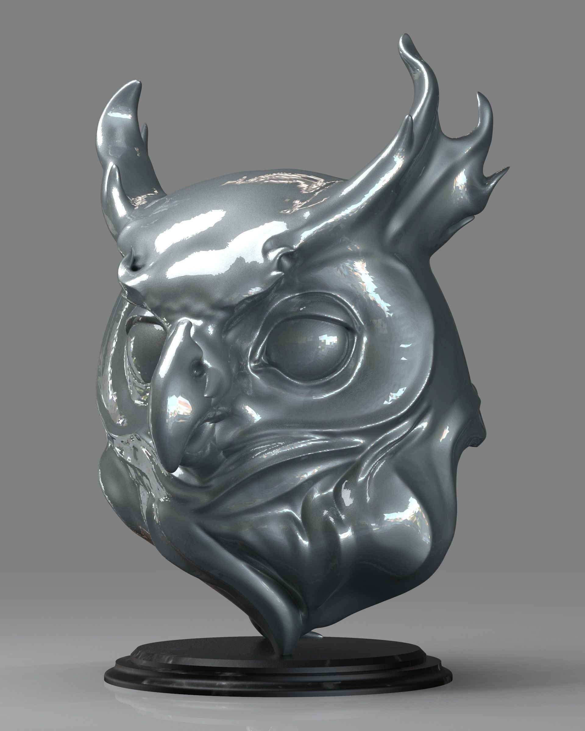 búho pájaro art owl el celtic 3dprint cnc la talla alivio joyería tallado en madera colgante broche otros las esculturas 3D print model - Mito3D