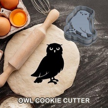 owl cookie cutter pastry dough biscuit sugar food cookies cutters animal house kitchen dining 3d print model - Mito3D