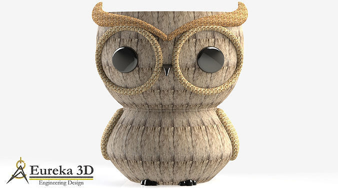 owl flowerpot decor decoration interior vase art plant pot bird house flower garden animals animal 3D print model - Mito3D