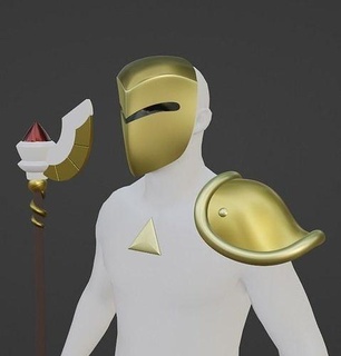 owl house golden guard hunter staff armor mask cosplay owlhouse hobby diy 3d print model - Mito3D