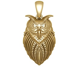 owl logo-Schmuck Schmuck logo Ringe - Anhänger drucken design Denkmal Kunst gold Platin download Silber dragon caiters diamond Juwel modern Eule 3d print model - Mito3D