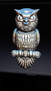 owl model 3d sculpture art statue figurine ancient jewelry pendants 3d print model - Mito3D