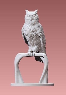 búho modelo escultura pájaro naturaleza aves búhos miniaturas figuritas pelaje Nevado depredador figurilla animal granero estatua alas garras sentado lindo Arte esculturas 3d print model - Mito3D