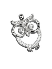 chouette pendentif bijoux owl joyau imprimable présent gem d'oiseaux célébration mobiliers mignon collier le bracelet de souvenirs personnes or d'argent classique pendentifs 3d print model - Mito3D