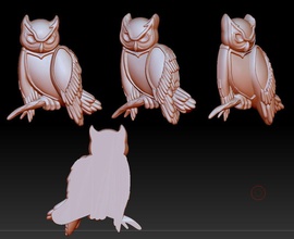 owl pendant nature animal 3dmodel 3dprinting jewelry jewellery pendant ring bird owl pendants