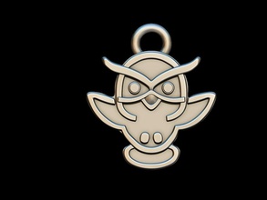 chouette pendentif owl de la conception le mobilier clé l'anneau trousseau clés bijoux pendentifs médaillon un soulagement jouet amusant 3d print model - Mito3D