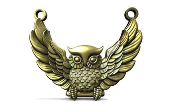 owl pendant 5 jewelry jewel art animal bird pendants 3d print model - Mito3D