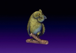 búho listo imprimir pájaro naturaleza escultura estatua animal Arte águila ave depredador juguete juegos juguetes 3d print model - Mito3D